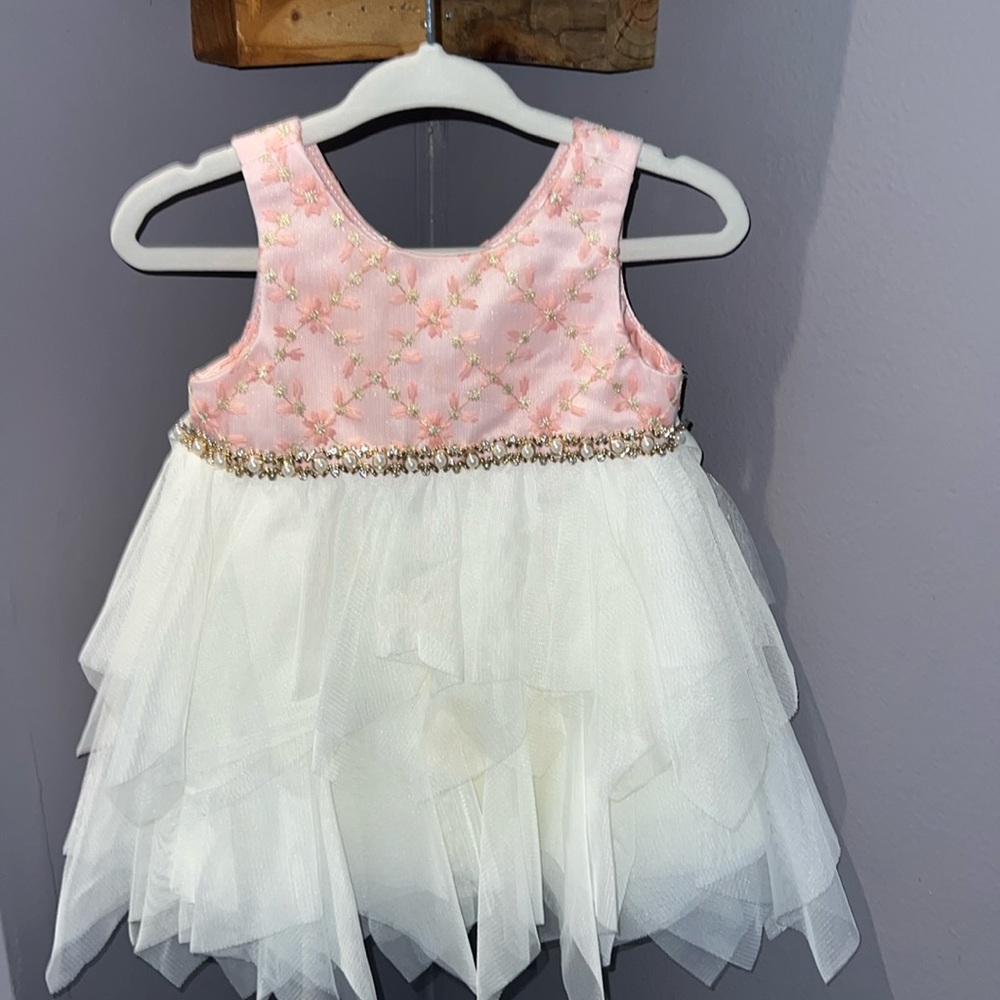 Pink & White Princess Toddler Dress